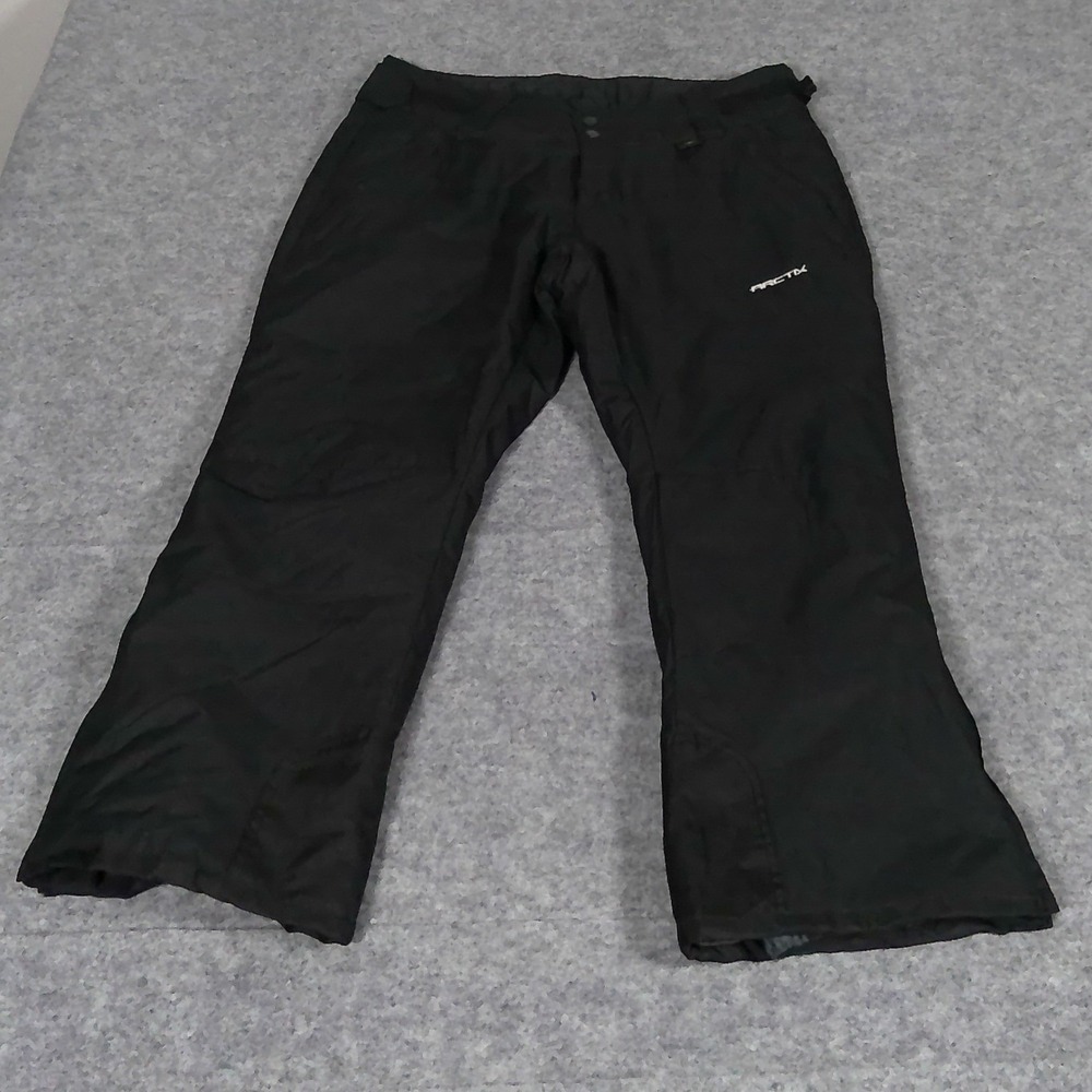 Arctix Womens XL Short Black Insulated Snow Pants Ski Snowboard Thermatech